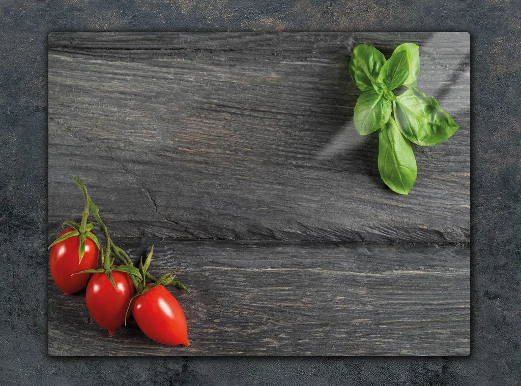 Tagliere Grande in Vetro 52x40 cm Pomodori - Ideale per Pasta e Carne - 3