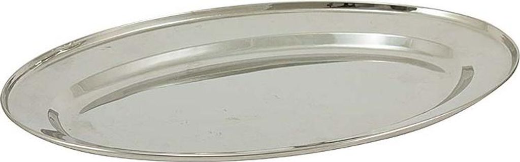 HOME ELEMENTS Vassoio ovale in acciaio inox, 40 cm Immagine del prodotto 