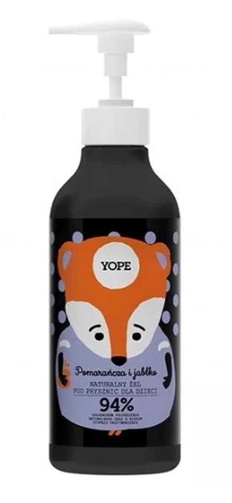 Yope Kinder Duschgel Orange & Apfel, Sanfte Pflege, 94% Natürliche Inhaltsstoffe, 400 ml