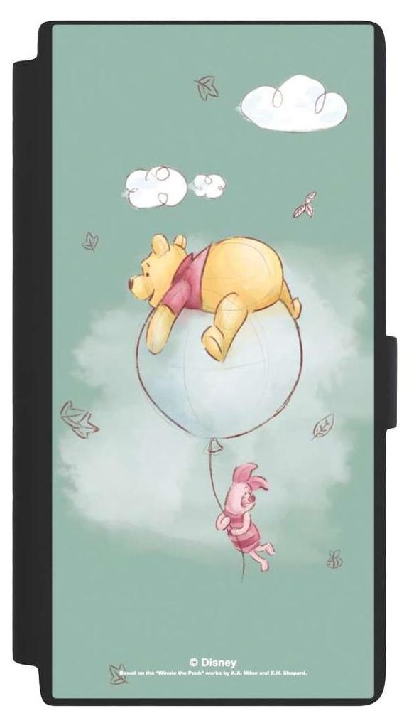 NIVOCASE Klapphülle für Samsung Galaxy S24 Ultra Handyhülle aus Kunst Leder NIVOflip schwarz Bär Disney Winnie Puuh