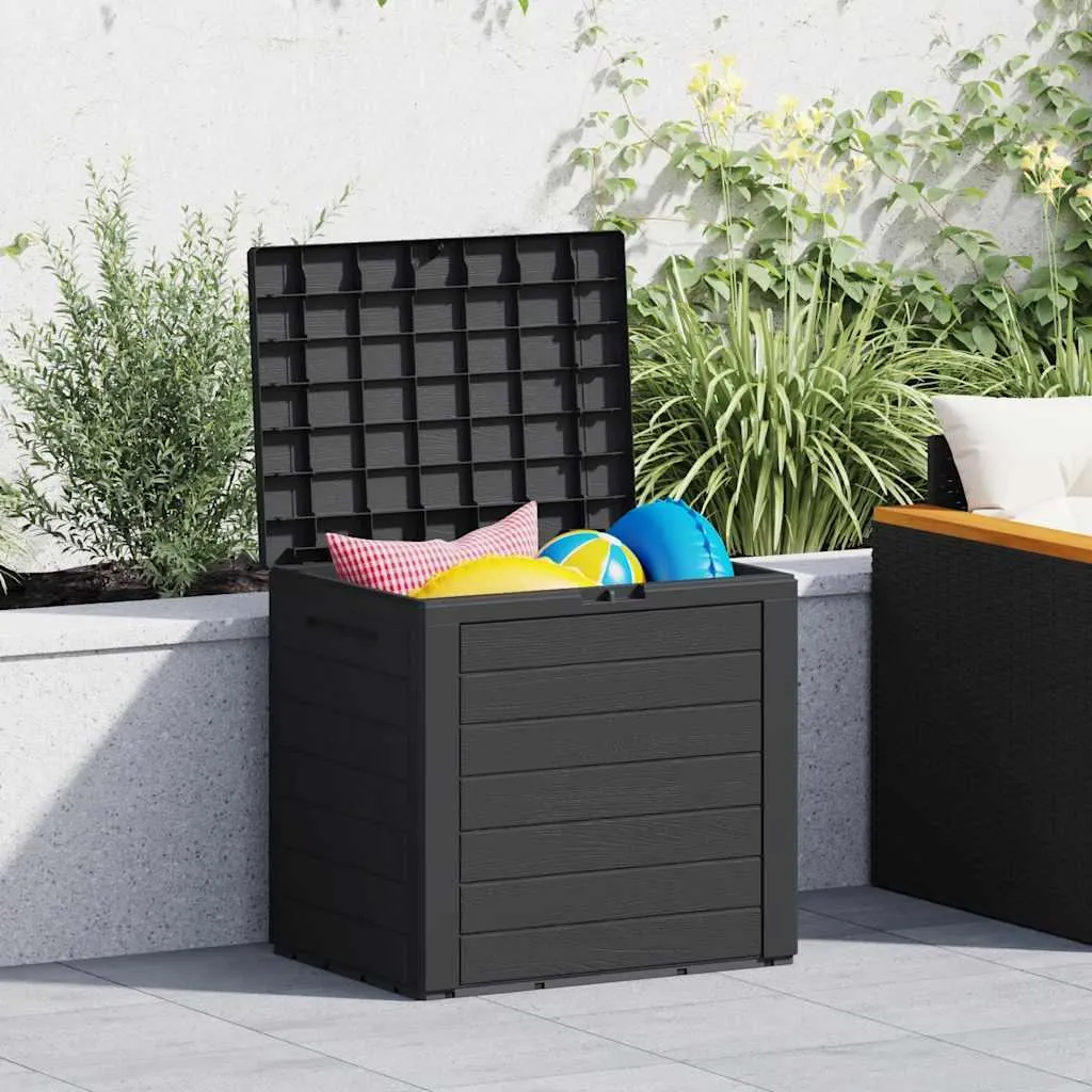 Malle de rangement jardin Anthracite 58,5 cm Polypropylène Etanche Extérieur