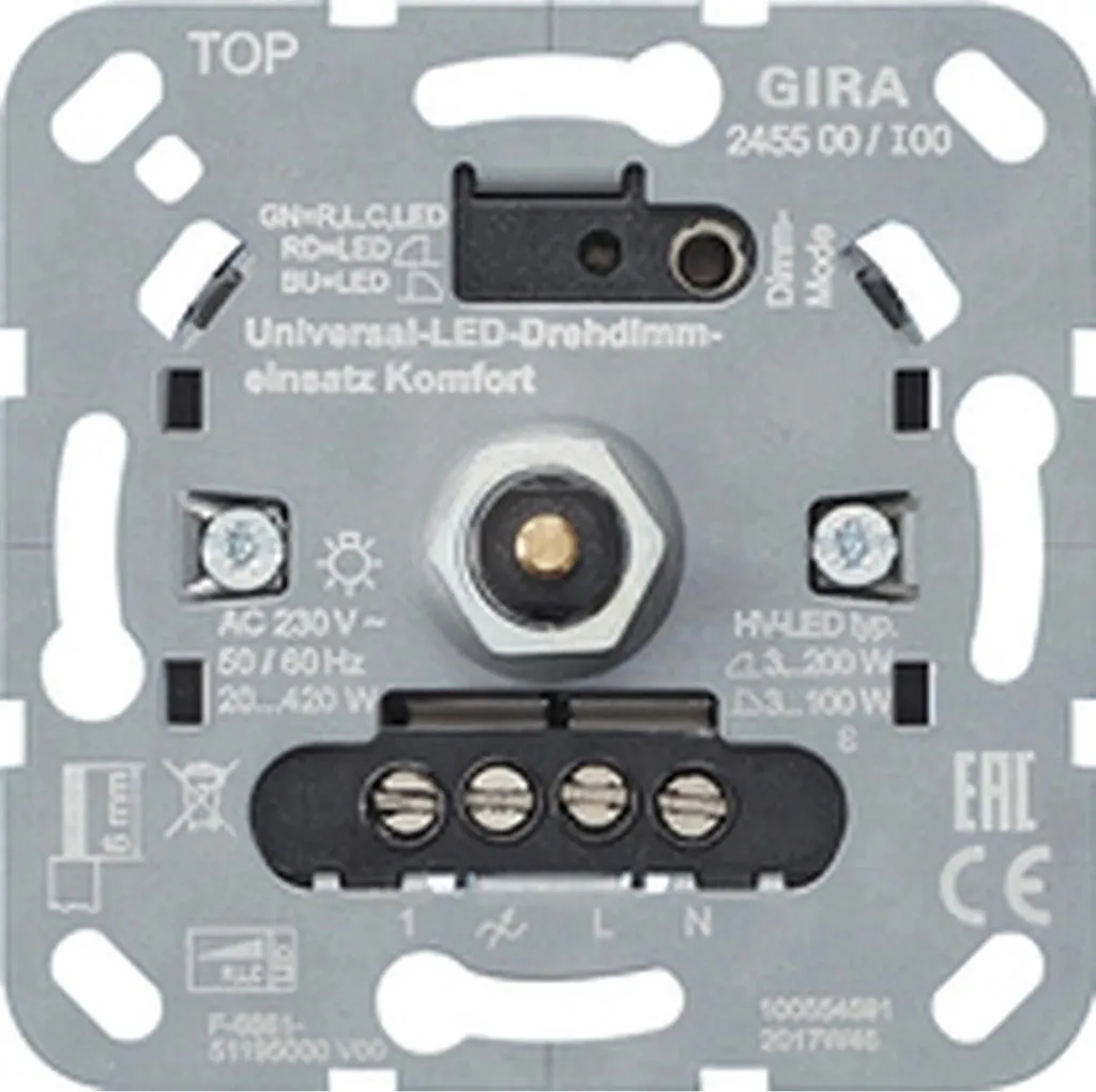 Variateur rotatif LED universel pour variateur de lumière Gira 3000