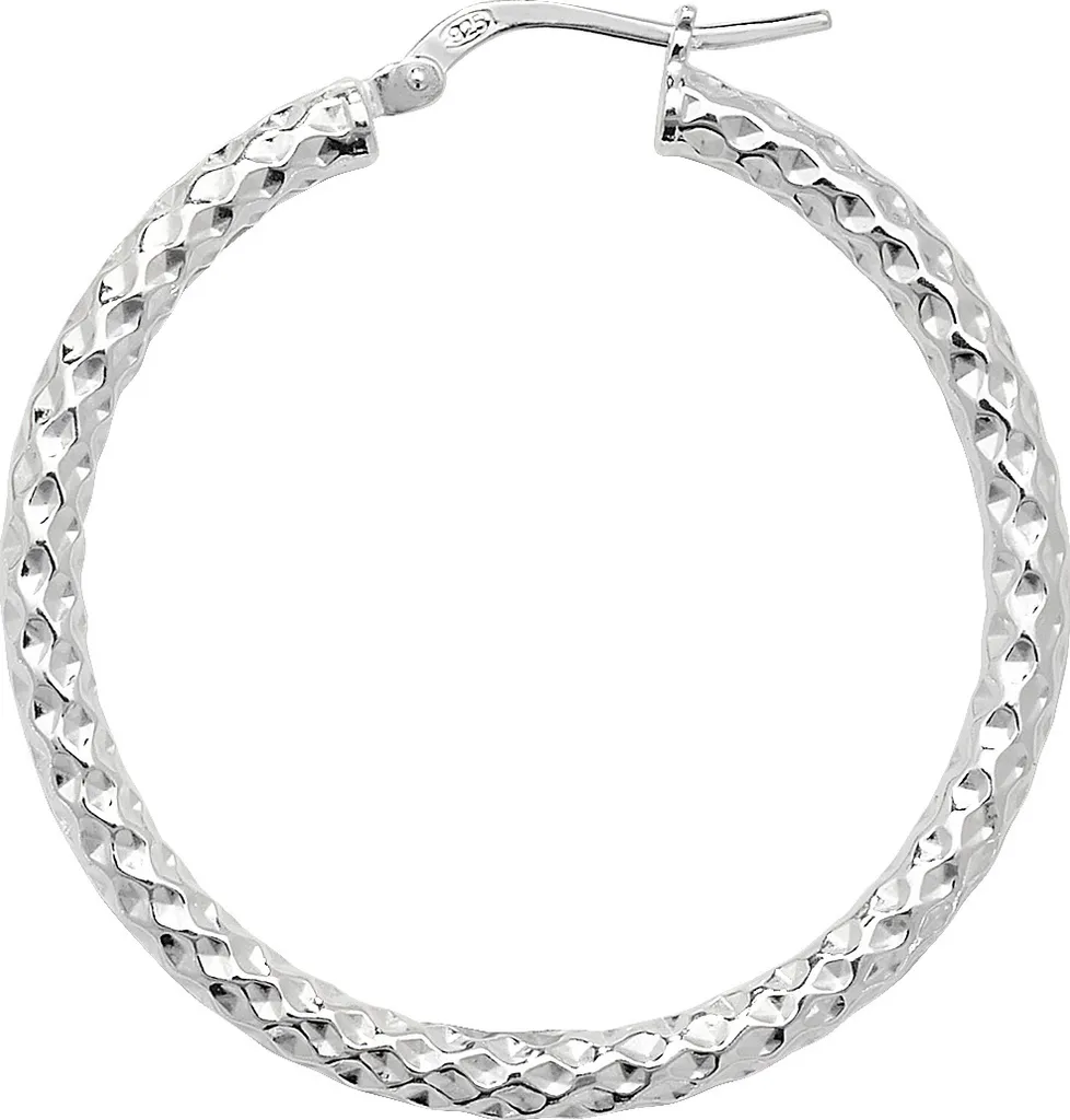 Grandes créoles 30mm Argent 925 Sterling finition brillante WJS11493