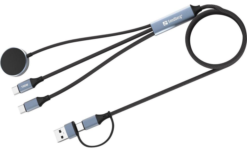 SANDBERG 3in1 Reiseladekabel 100W mit Produktbild 