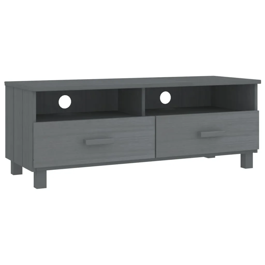 Mobile Porta TV HAMAR Grigio Scuro - Solido Pino Massello 106cm