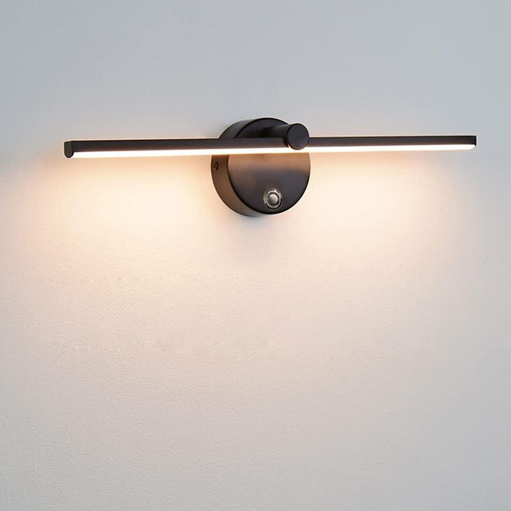 Dimmbare LED-Spiegelleuchten mit Schalter, 300° drehbare Badezimmer-Wandleuchte, LED 8W 4000K, Badezimmerspiegellampe für Schminktisch, Waschbeck...