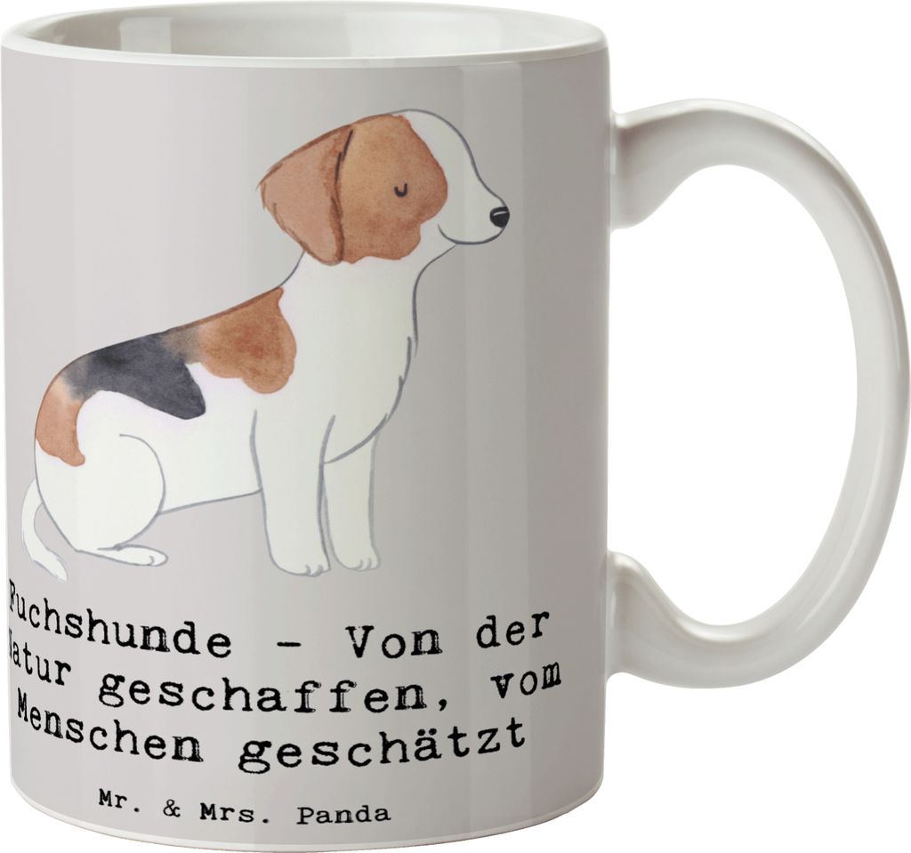 Mr. & Mrs. Panda cappuccinotasse Fuchshunde Liebe - Grau Pastell - Geschenk, schöne tasse, Becher, Gefährten, Keramiktasse, Foxhound Erziehung, B...