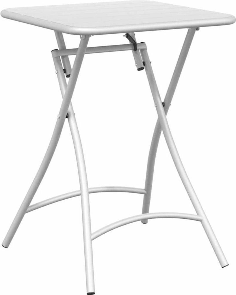 vidaXL Bistrotisch Weiß 55 x 55 x 72,5 cm Pulverbeschichteter Stahl