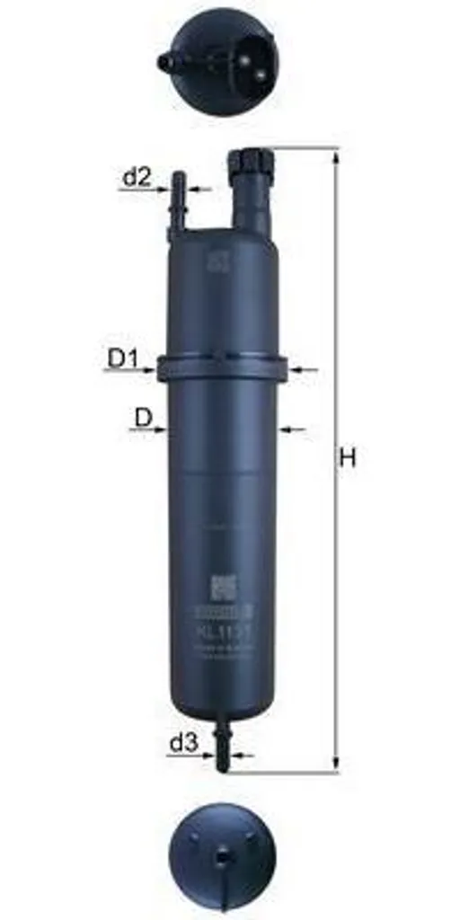 Filtre en ligne MAHLE KL 1131 : filtration optimale pour BMW G31 G30