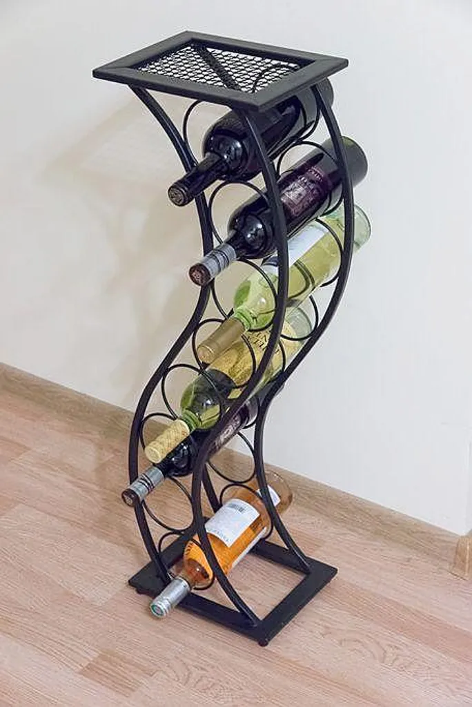 Range-bouteilles compact avec support de plantes pour petit espace - 18