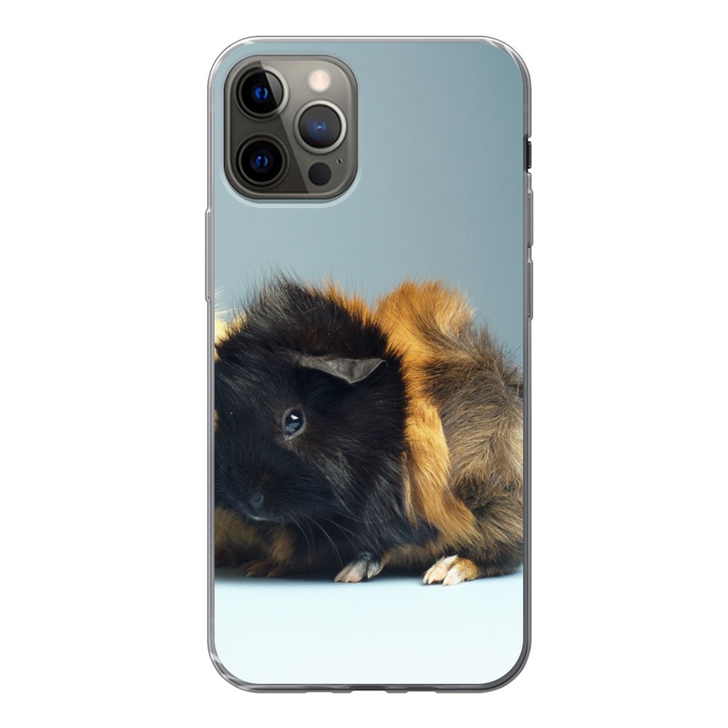 MuchoWow Handyhülle Schutzhülle Hülle für iPhone 12 Pro Zwei kleine Meerschweinchen Silikon Softcase Handy Hülle - Abdeckung