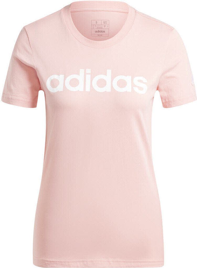 ADIDAS Essentials Slim Logo T-Shirt Damen rosa S