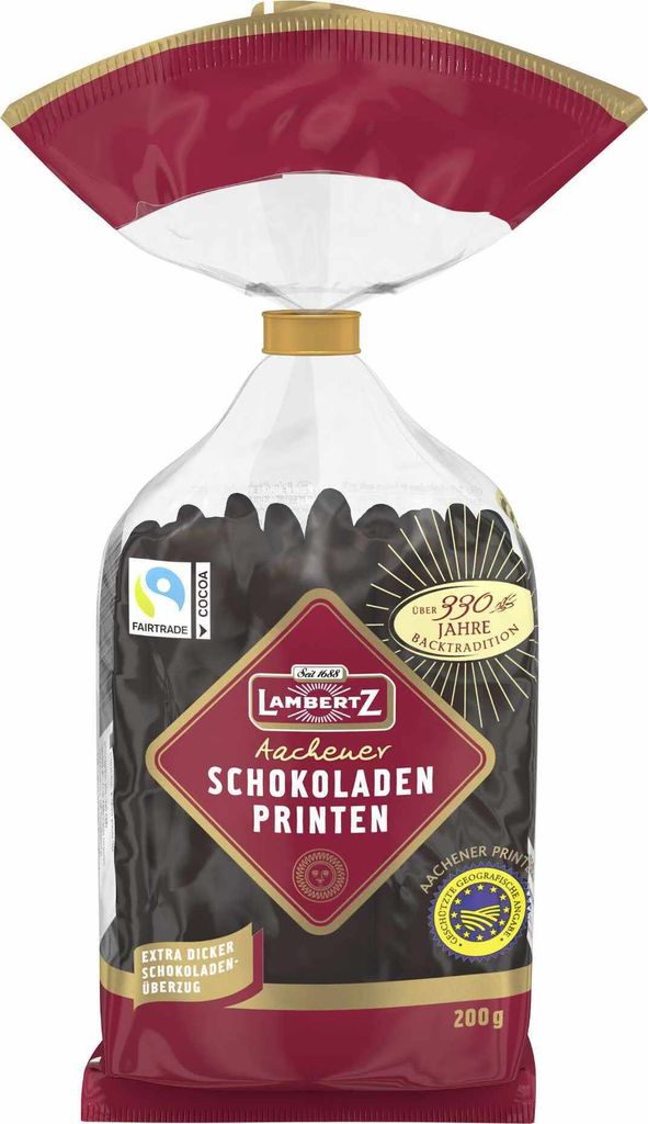 Lambertz Aachener Schokoladen Printen hořká čokoláda 200g Obrázek produktu 