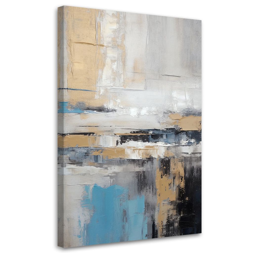 Leinwandbild Moderne Abstraktion 40x60 Feeby Gold bild für die wand bereit zum aufhängen