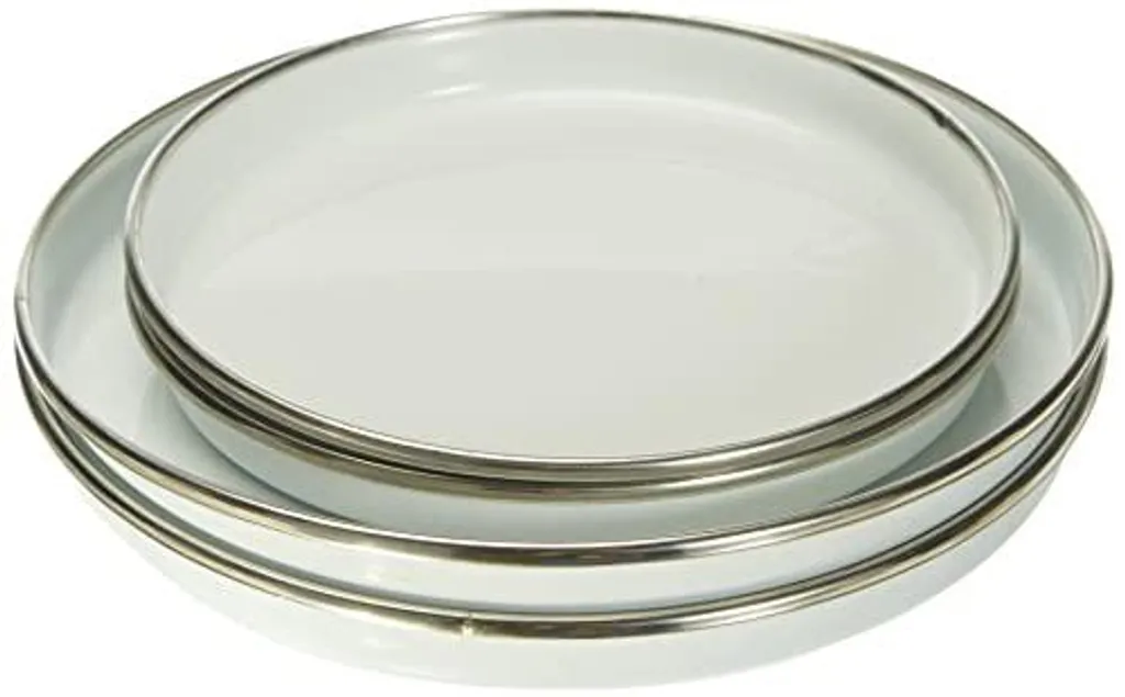 Karl Krüger Set de 4 plaques de cuisson émaillées blanches polyvalentes - 7