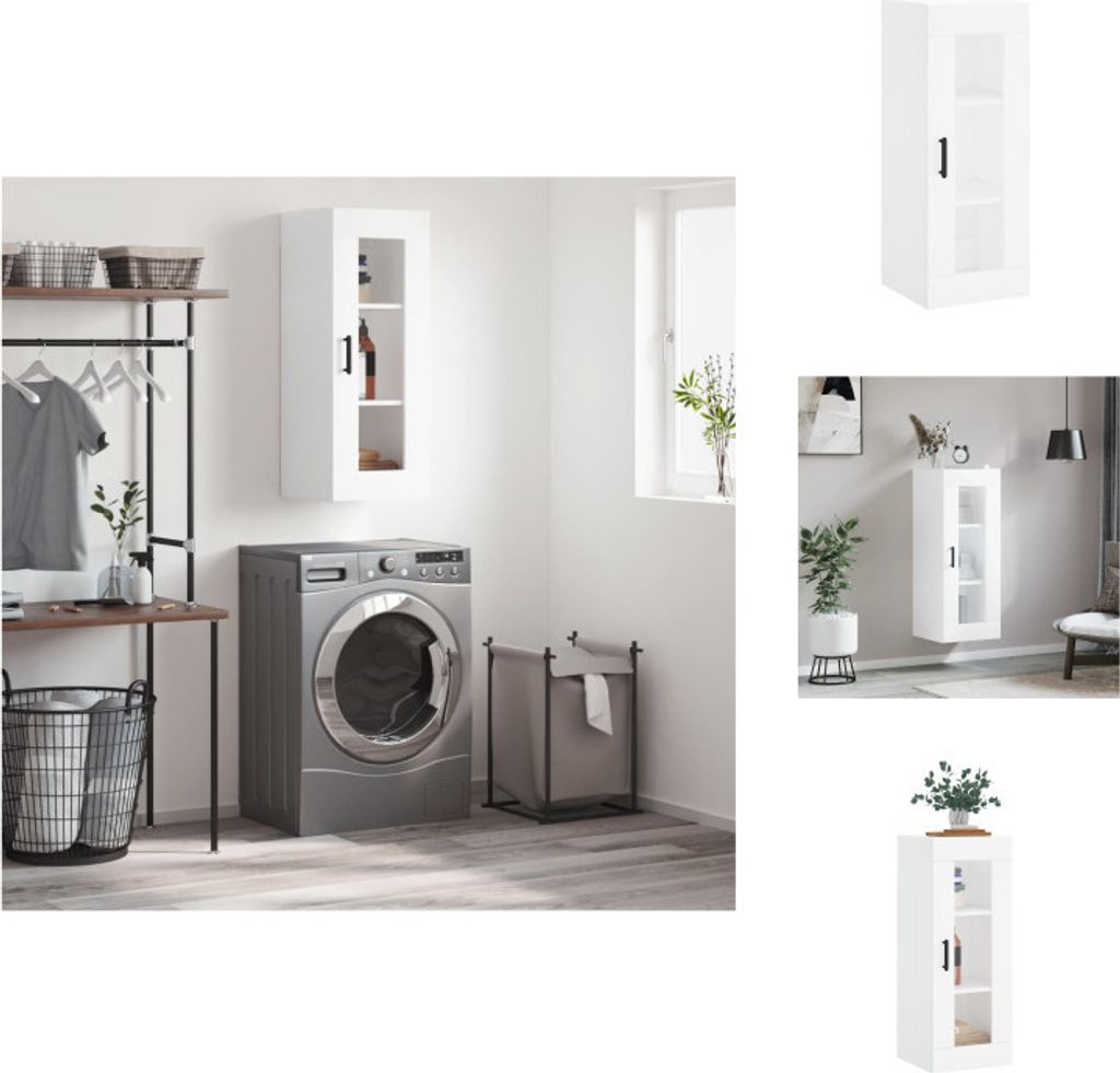 vidaXL Wandschrank Weiß 34,5x34x90 cm - Sideboards