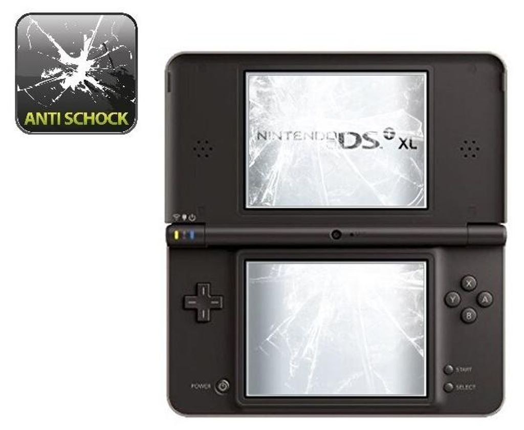 2x Panzerfolie für Nintendo DSI XL ANTI-SCHOCK Produktbild 