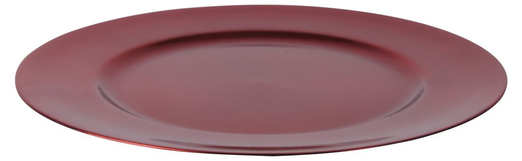 Dekoteller 33cm Kunststoff glänzend - Rot metallic Produktbild 