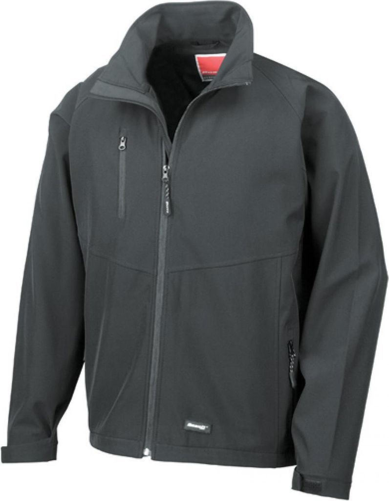 Men ́s Base Layer Soft Shell Jacket, Black, 3XL