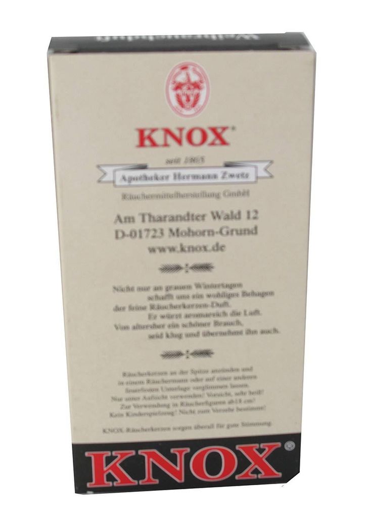KNOX - 3er Set Räucherkerzen Räucherkegel Gr. M - Weihnachtsduft