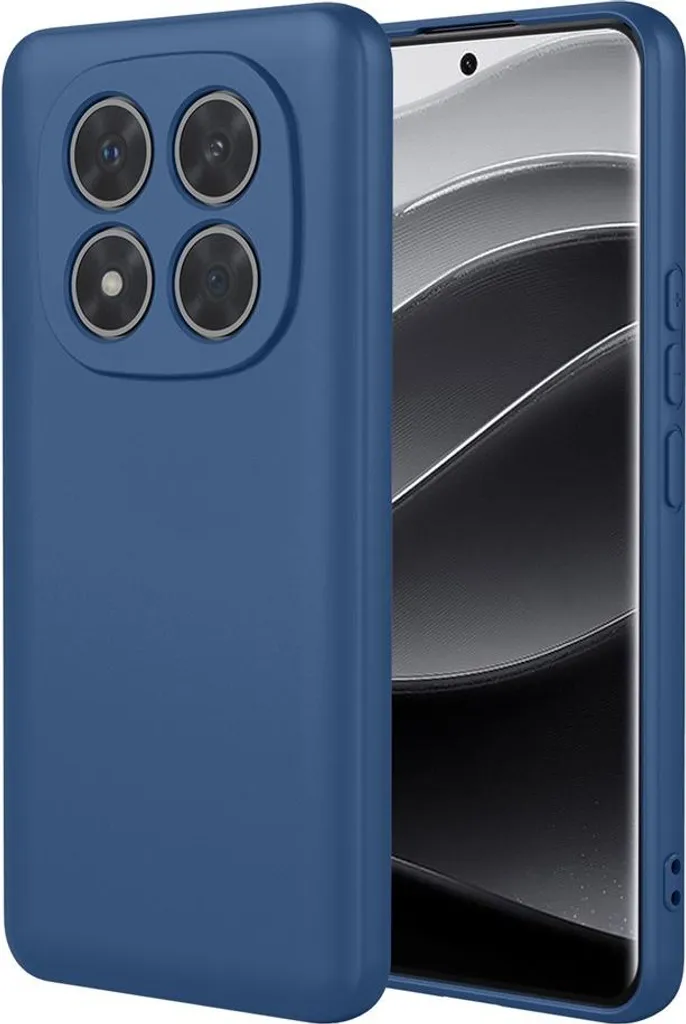 Custodia Blu Scuro Xiaomi Redmi Note 14 Pro+ Silicone Phonesta Silk