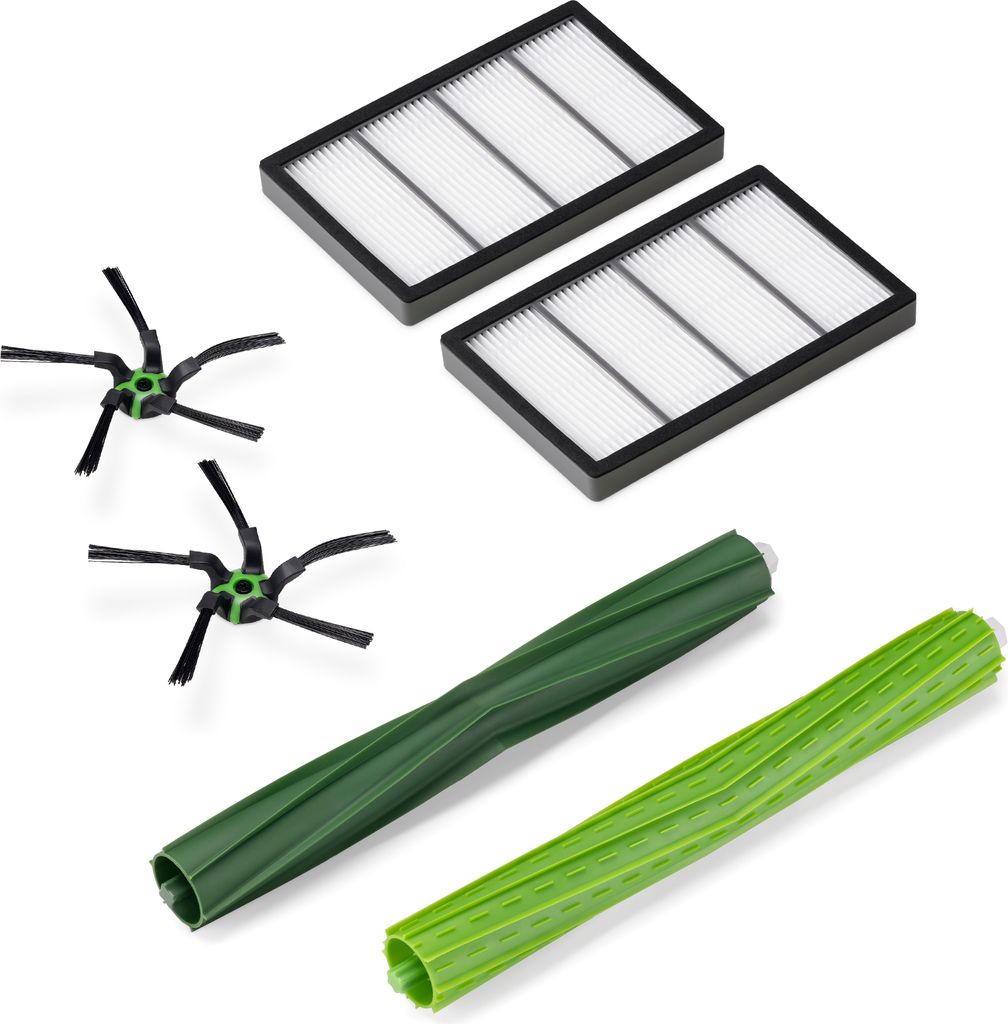 Kwnobile Ersatzteile-Set Für IRobot Roomba E/i Serie – 3 Filter, 3 Seitenbürsten, 2 Gummibürsten | Kompatibel Mit E5, I7, I7+