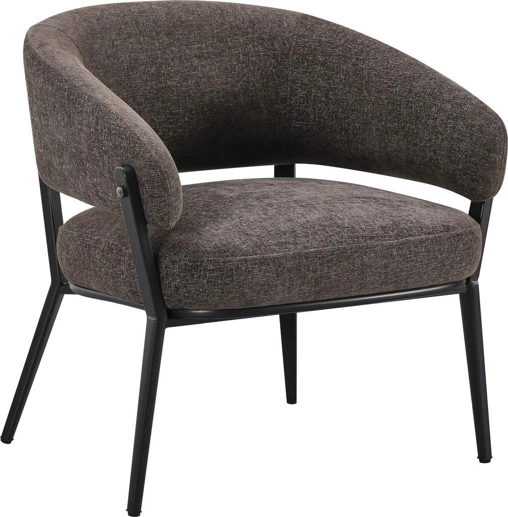 Selsey Symbled Fauteuil Lounge Mocca en Chenille - Confort Moderne