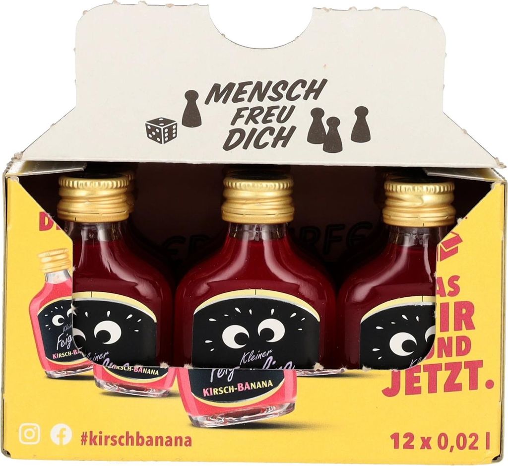 Kleiner Feigling Kirsch Banane Likör | 15 % vol | 12 x 0,02 Produktbild 