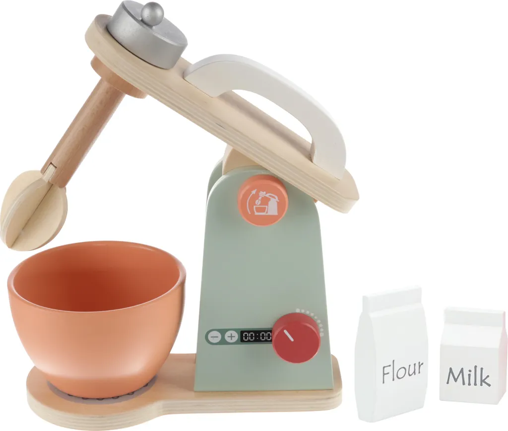 Set mixeur en bois Wood pour enfant avec accessoires de cuisine jouet