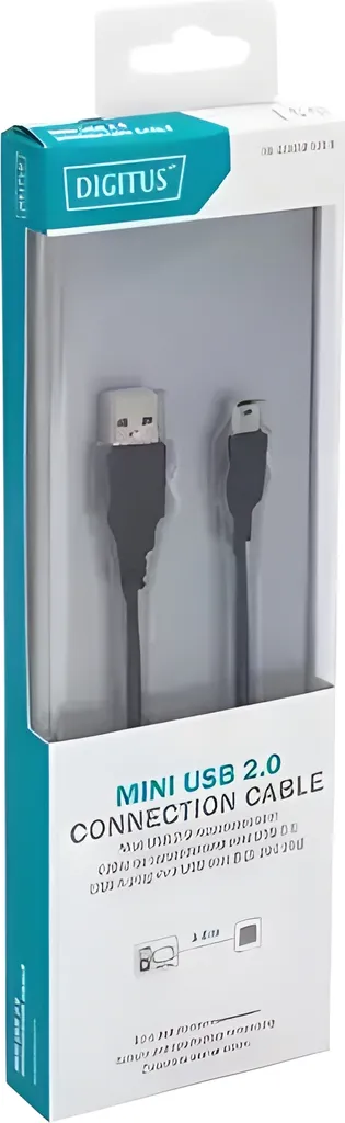 Offerta Cavo USB 2.0 Digitus 1m | Mini-B 5-pin DB-300130-010-S