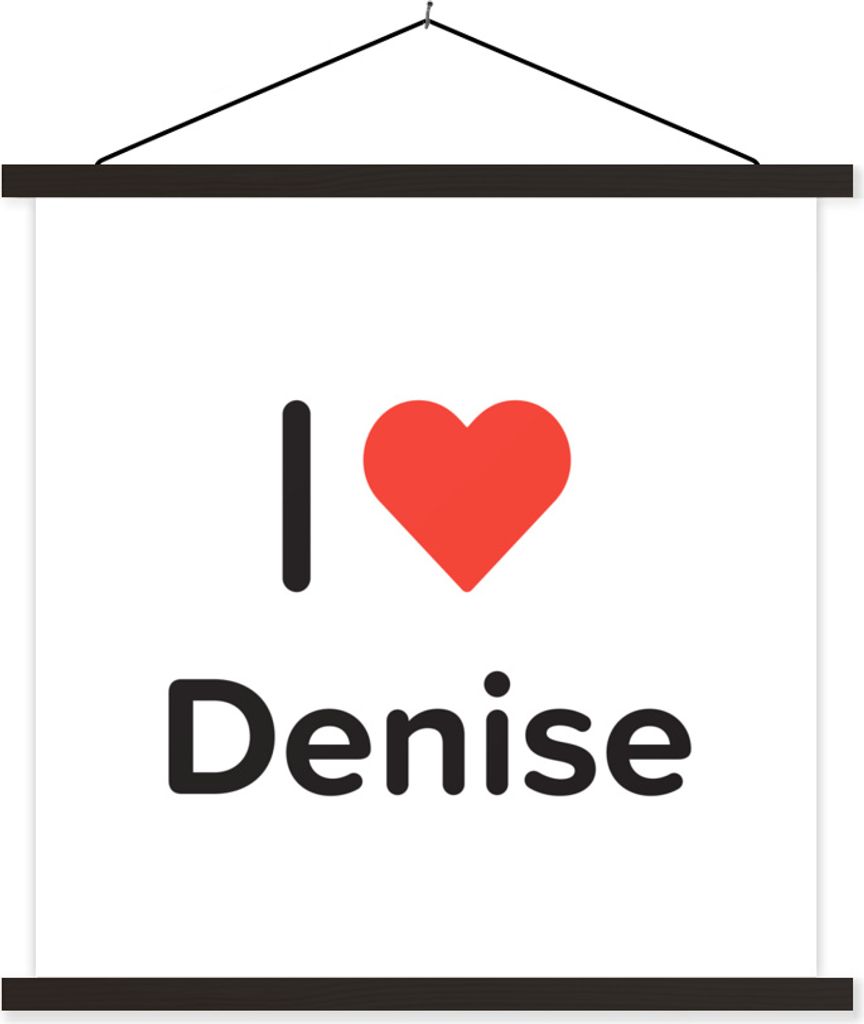 MuchoWow Textilposter Ich liebe - Denise - Girl 40x40 cm mit schwarzem Rahmen - Fotos