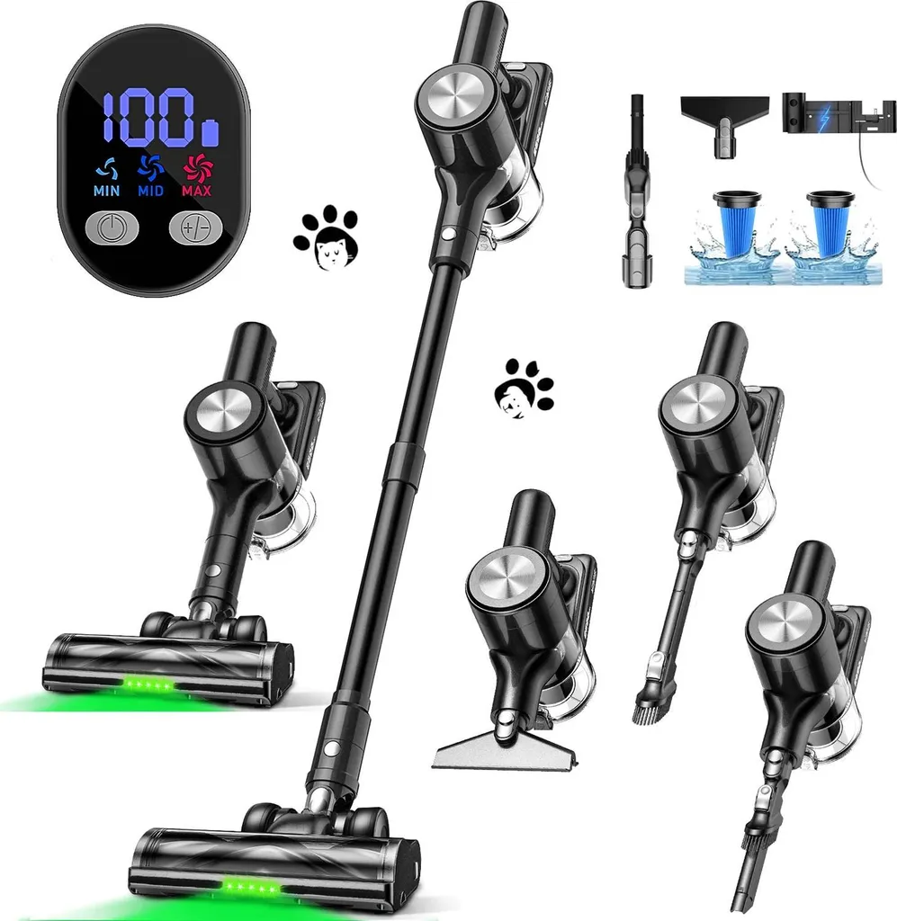 Aspirateur sans fil H28B haute puissance, design vertical autoportant