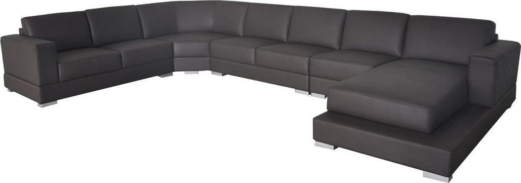 Ecke Leder Modern XXL Couch Wohnlandschaft Ledersofa Sofa U-Form USB Ecksofa Neu
