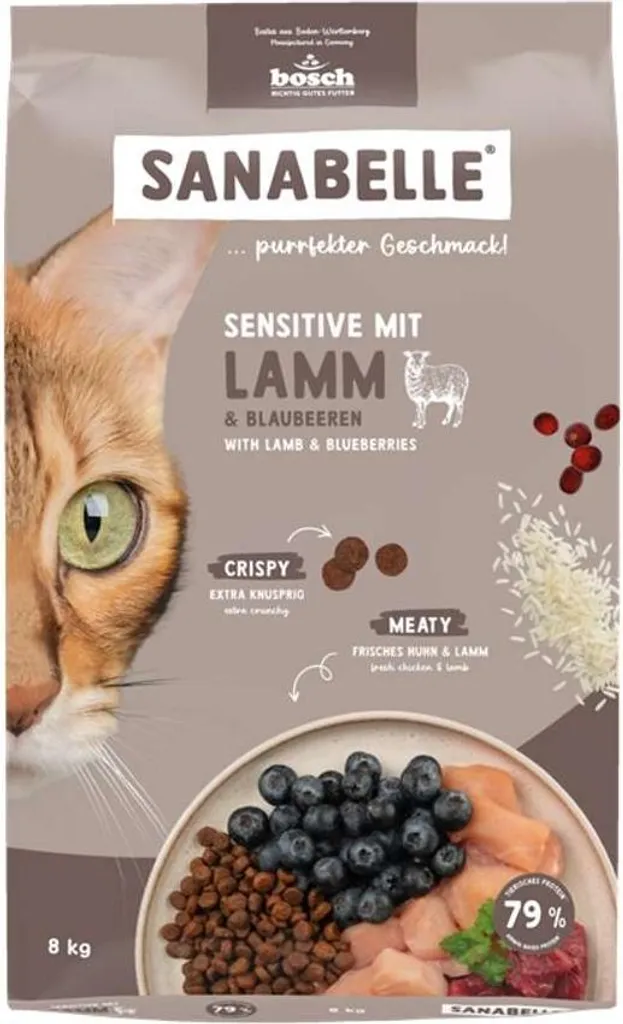 Sanabelle Sensitive Lamm 8kg : Solution pour Chat Adulte au Ventre Sensible