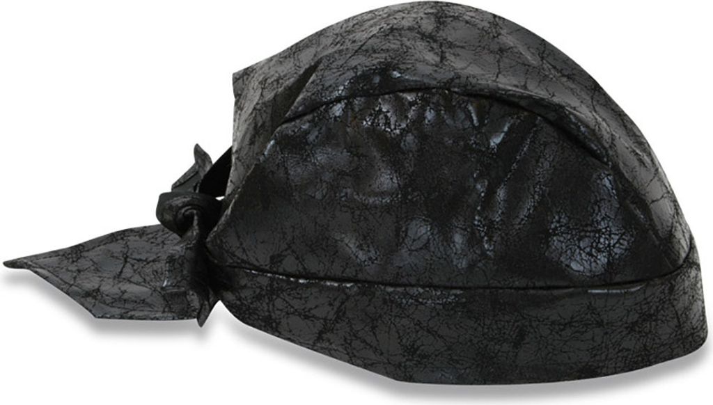 Rock Rocker Bandana Lederoptik Schwarz Karneval Fasching Halloween Party