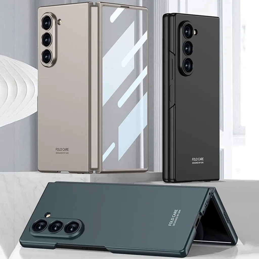 Custodia Samsung Galaxy Z Fold 7 Grigia con Vetro Temperato Integrato - 2
