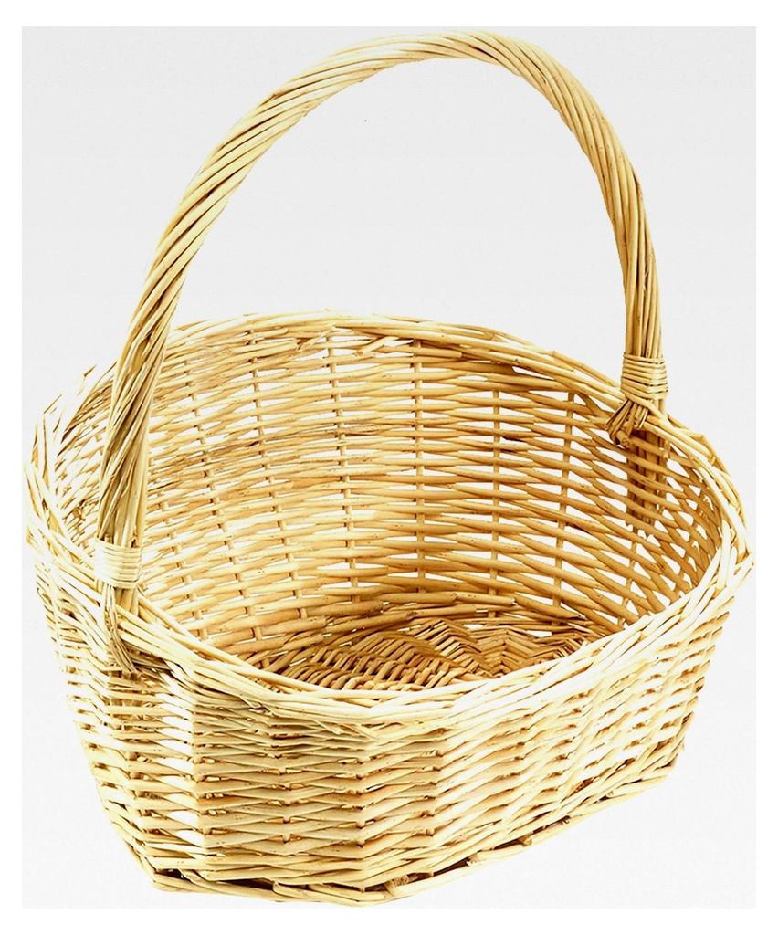 Geschenkkorb Henkelkorb aus geflochtener Weide - Größe 42x35x13/39 cm