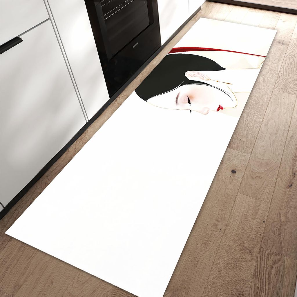 Küchenteppich 80x250cm rutschfest & abwischbar PVC Läufer - Stilvolle Abstraktion