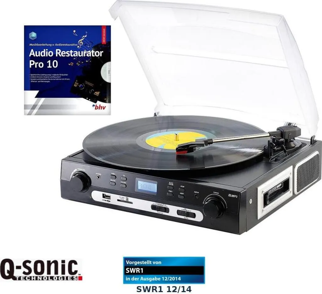 Comment numériser des vinyles rayés ? Tourne-disque Q-Sonic Pro 10 MP3