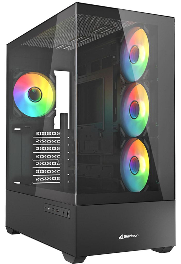 Sharkoon AK6 RGB, PC, Schwarz, ATX, micro ATX, Mini-ATX, Produktbild 