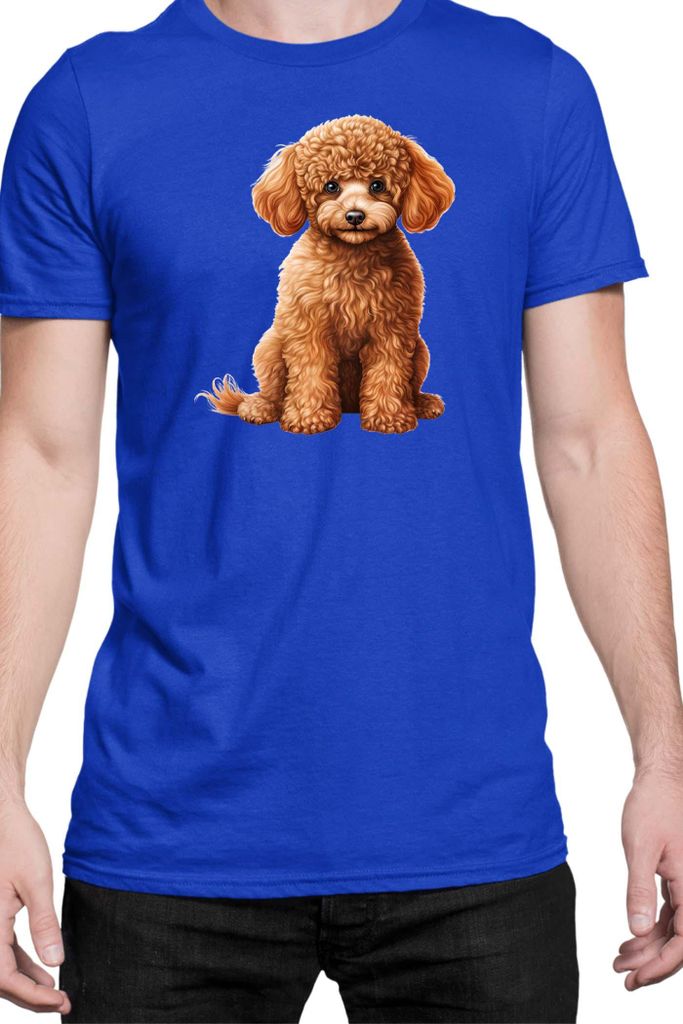 Herren T-Shirt Dogs Breeds Poodle Dog Breed 006, Man 3XL / Blau