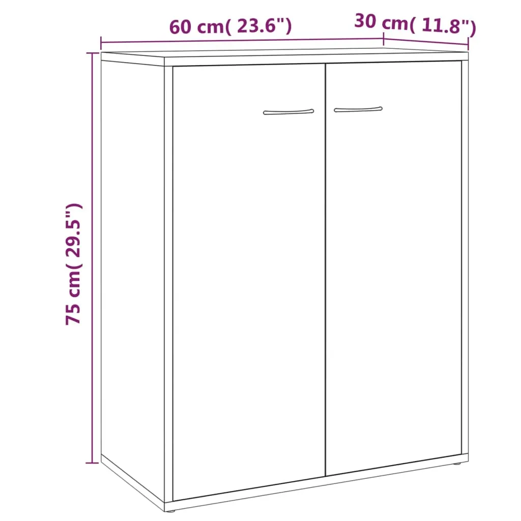 Maison Exclusive Credenza Grigio Sonoma 60x30x75 cm - Mobile Multiuso - 8