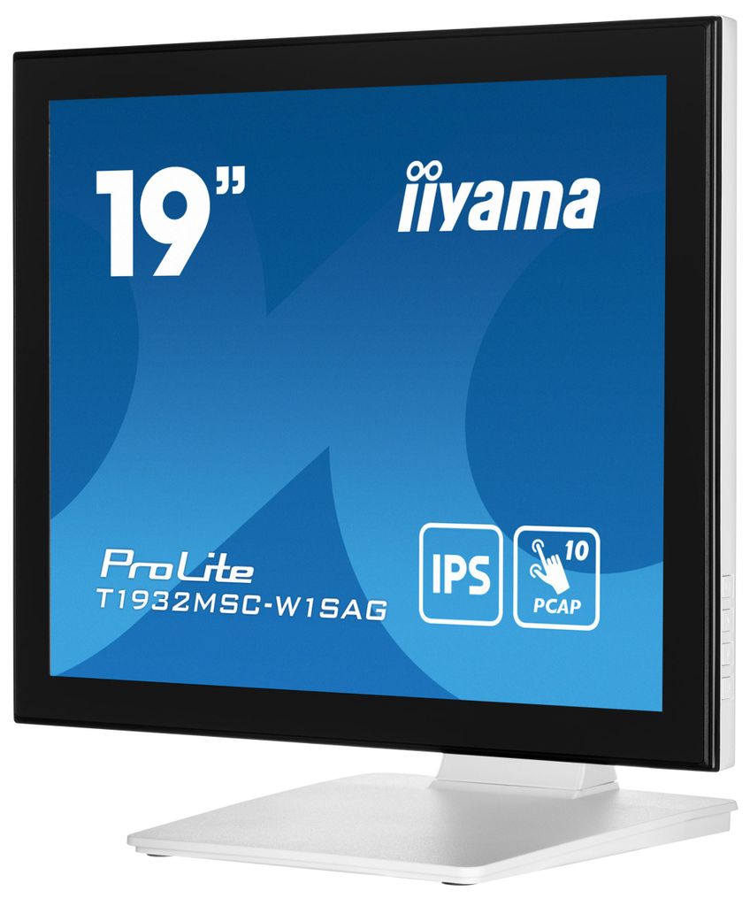 19" WHITE PCAP Anti-Glare coated, Bezel Free Front, 10P Produktbild 