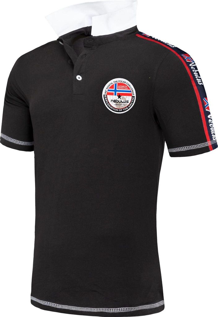 Nebulus Poloshirt NEBI Herren, Shirt, Sweatshirt, Polo, P4970 - Herren, schwarz, XL