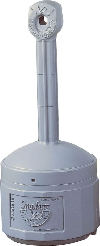 Justrite Sicherheits-Standascher Standaschenbecher aus Kunststoff Original Smoker Cease Fire | 15 Liter Innenbehälter, selbstlöschend | HxB 98x...