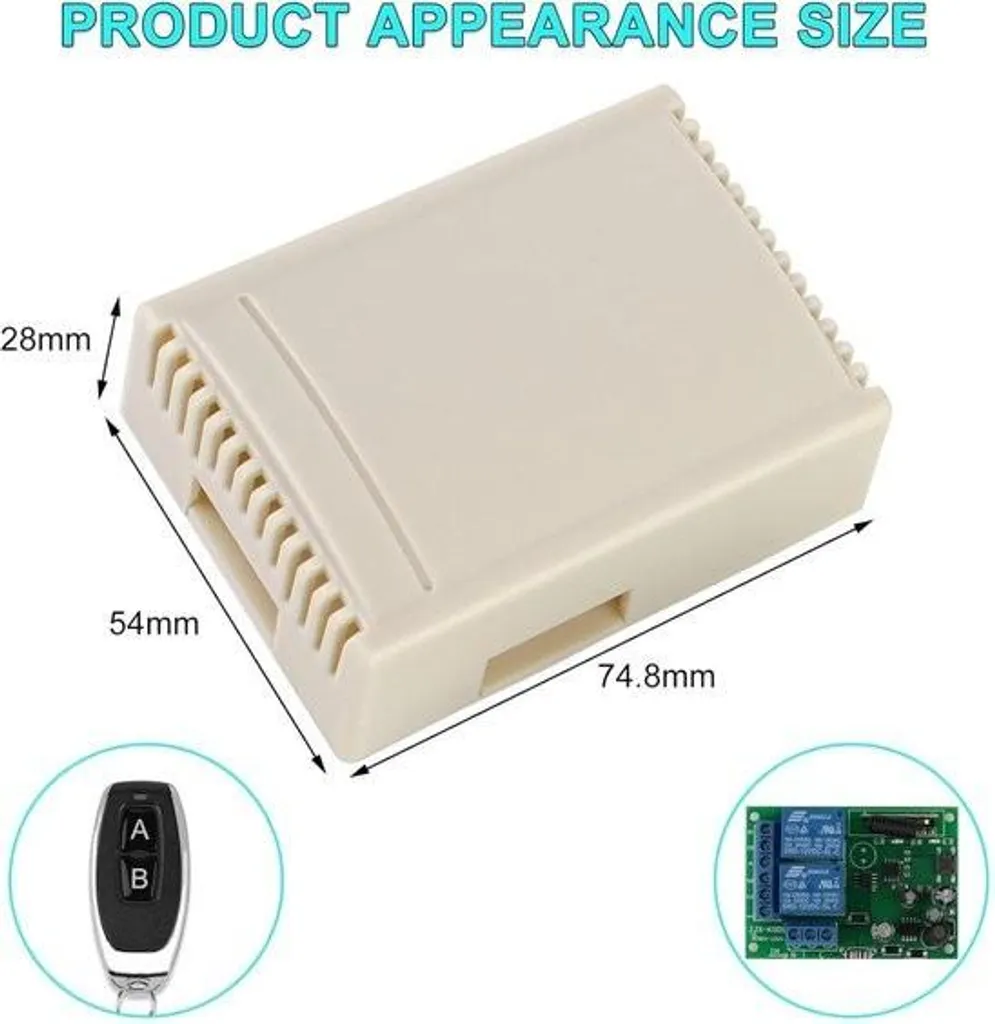 Kit Wireless Garage e Luci 2 Canali 220V - Controllo RF ad alta potenza - 7