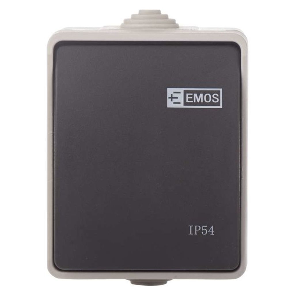 EMOS Interruttore a parete per scale n. 1,6 IP54, 1 Immagine del prodotto 