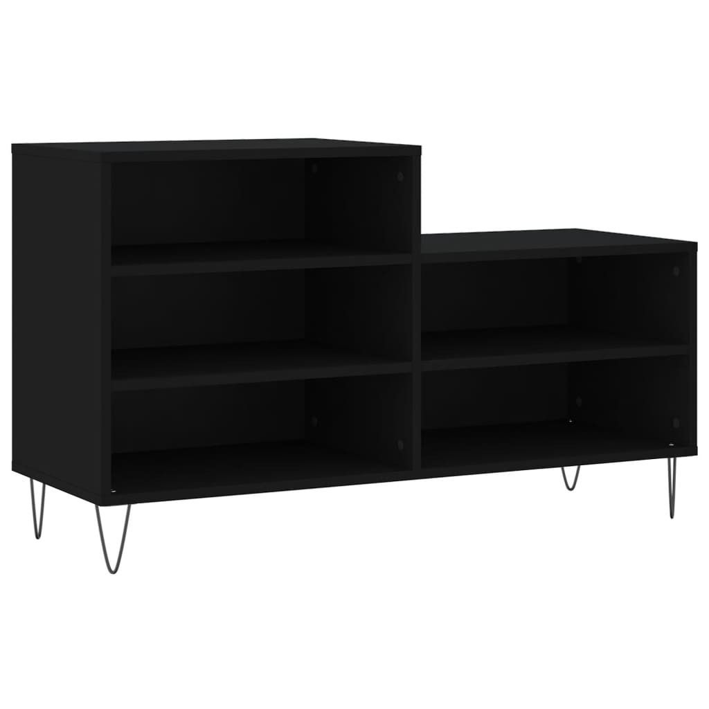 vidaXL Stojan na topánky čierny 102x36x60 cm Materiál drevo Obrázok produktu 