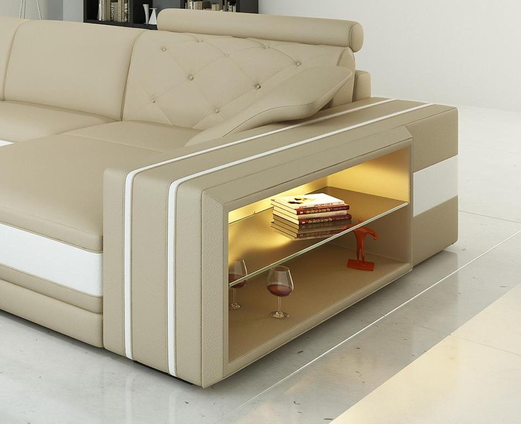XXL Big Wohnzimmer Sofa Ecksofa Eck Couch Sitz Garnitur Leder Sofas Couchen Neu