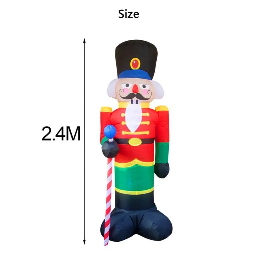 Soldat de Noël gonflable 240cm stable et rapide à monter Casse-Noisette
